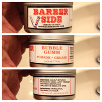 BARBER SIDE Bubble Gumm Grease Pomade Wax Oil Base Gel Hair Style Barbershop