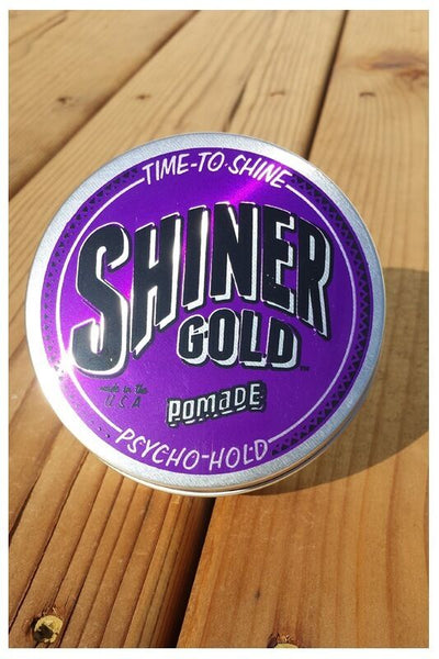 Shiner Gold Pomade 4 Oz Psycho Strong Hold Wax Gel Hair Styling Barber USA NEW