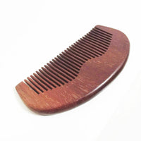 Wooden Beard Comb 4" Inch Anti-Static Peach Wood