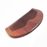 Wooden Beard Comb 4" Inch Anti-Static Peach Wood