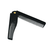 Folding Flip Pocket Comb Black Plastic Hair Style Beard Barber Greaser Pomp NEW