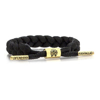 RASTACLAT Onyx II 2 Classic Black Gold Wristband Bracelet Shoelace Jewelry